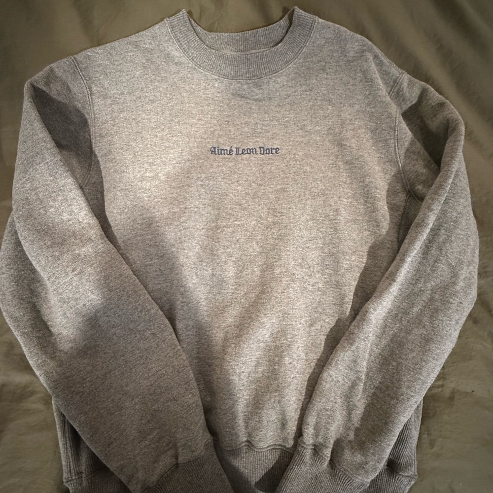 Aime Leon Dore Classic Gray Crewneck Sweater